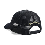 DEUS Pill Cord Trucker cap i sort med neonfarvet logo foran