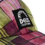 DEUS Master Stroke 4 Panel cap i oliventernet mønster set forfra