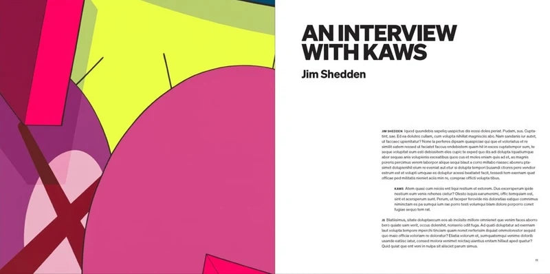 Bøger & Magasiner featuring KAWS - Family, illustreret omslag med kunstnerens karakterer og grafiske design.