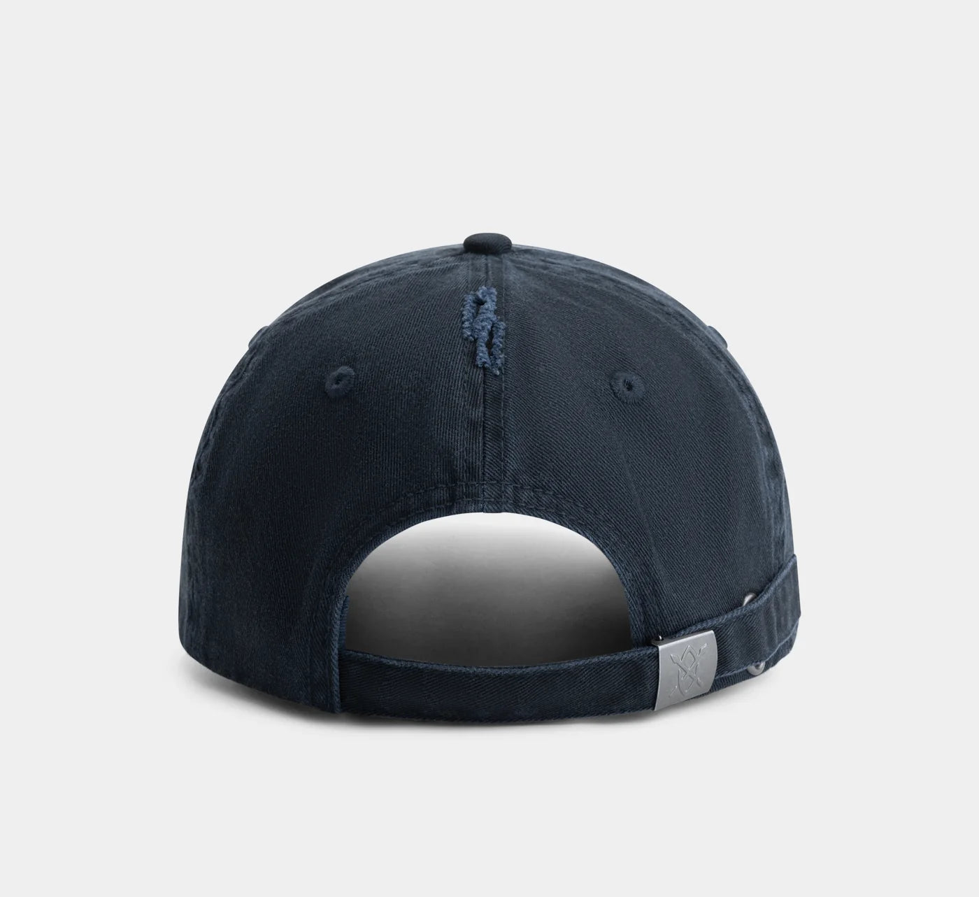 Daily Paper denim kasket med arched design i sky captain blå farve, vist set fra bagsiden.
