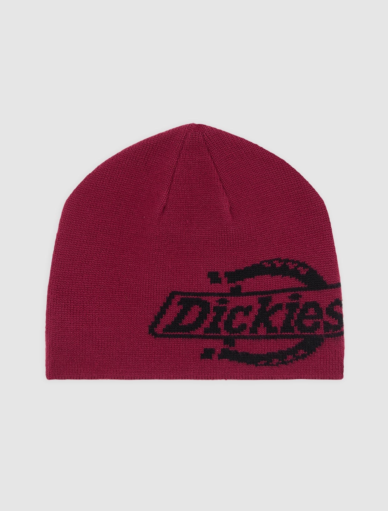 Dickies Summerdale logo-beanie i tibetansk rød set forfra