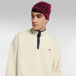 Dickies Summerdale Logo Beanie i tibetansk rød, strikket hue med logoetiket foran
