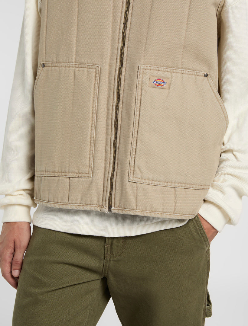 Dickies - Quilted Canvas Vest - Desert Sand - Headz Up 