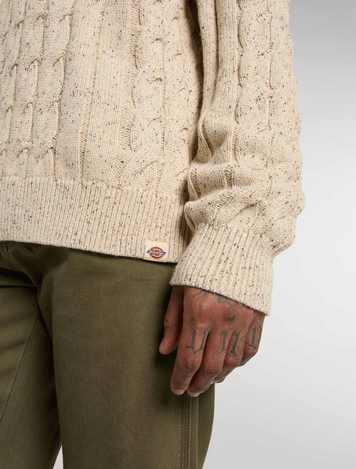Dickies - Vanleer Cable Sweater - Wood Ash - Headz Up 