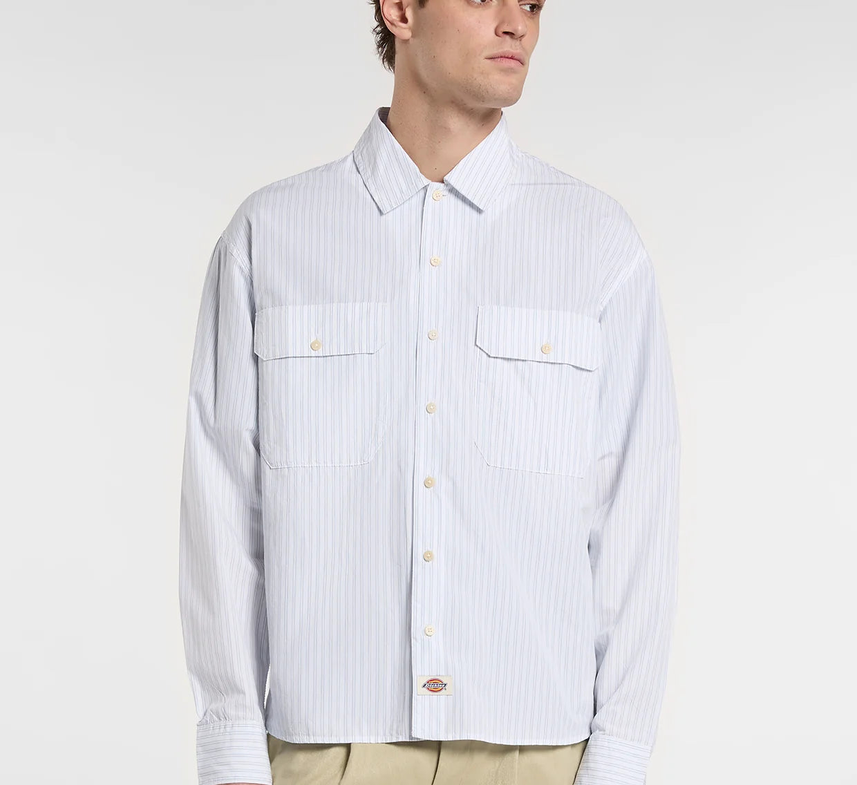 Dickies - Supima Work Shirt Long Sleeve - White - Headz Up 