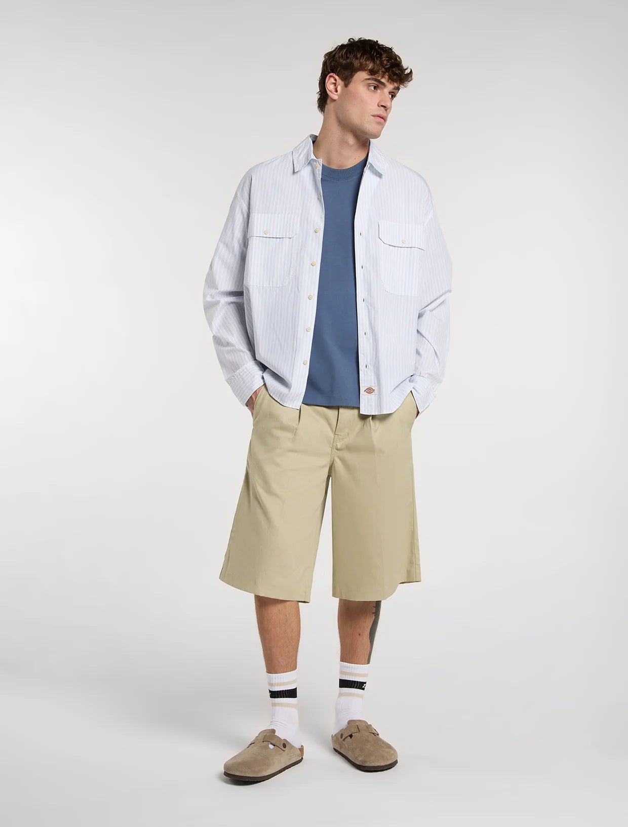 Dickies - Supima Work Shirt Long Sleeve - White - Headz Up 