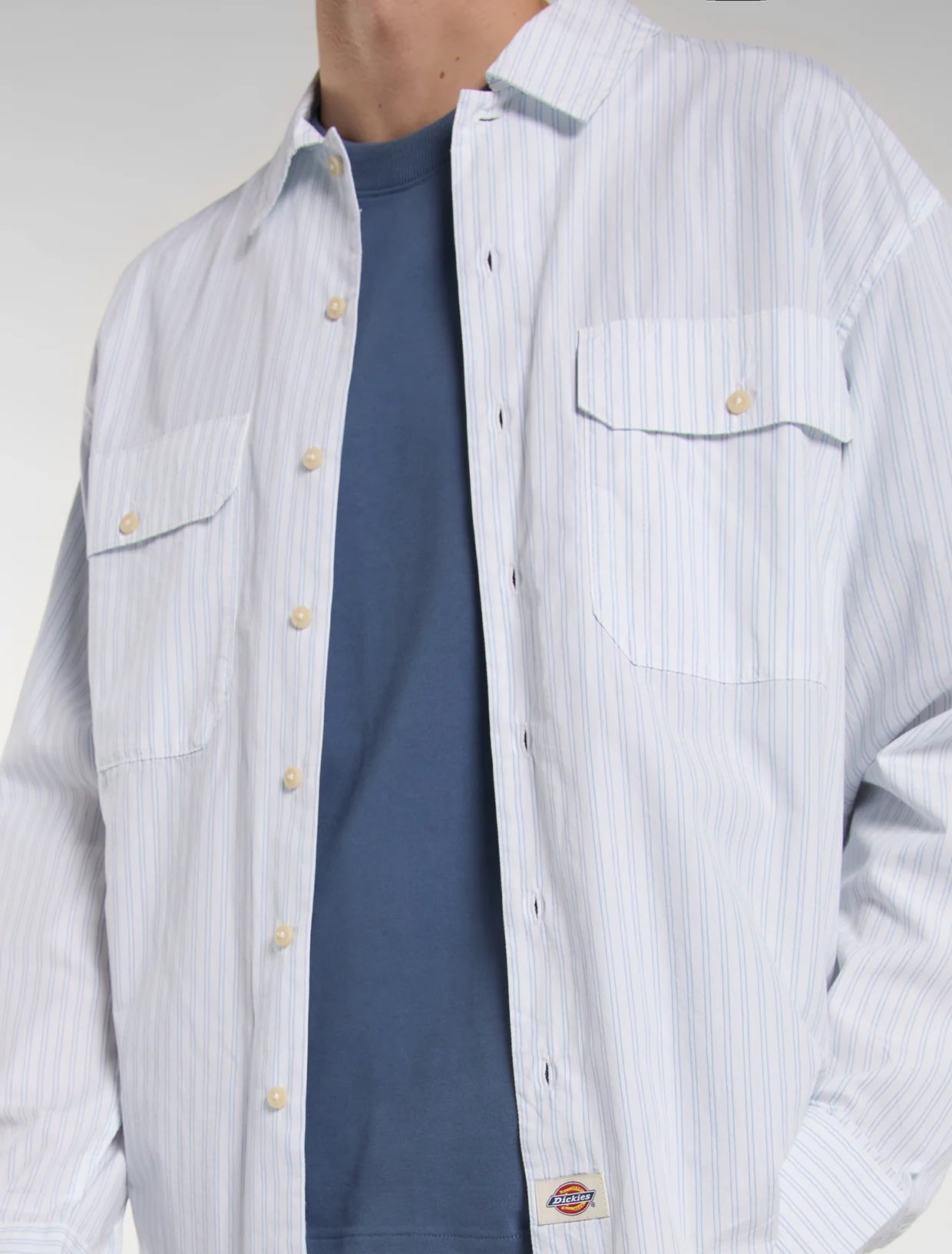 Dickies - Supima Work Shirt Long Sleeve - White - Headz Up 