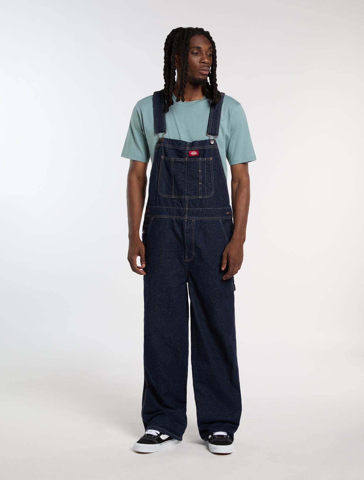 Dickies - Classic Demin Bib Rinsed - Navy - Headz Up 