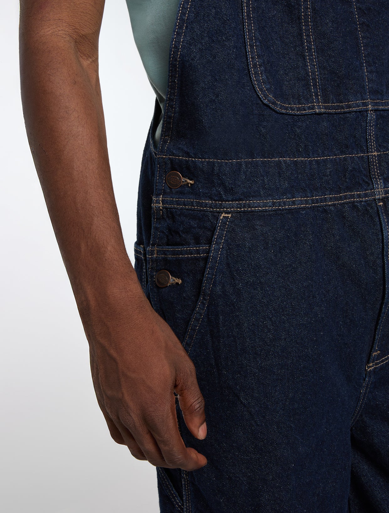 Dickies - Classic Demin Bib Rinsed - Navy - Headz Up 