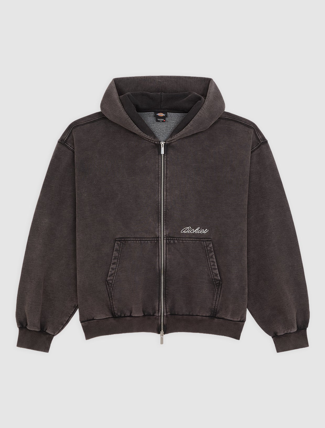 Dickies Baker Zipped Hoodie i sort med lynlås foran og hætte