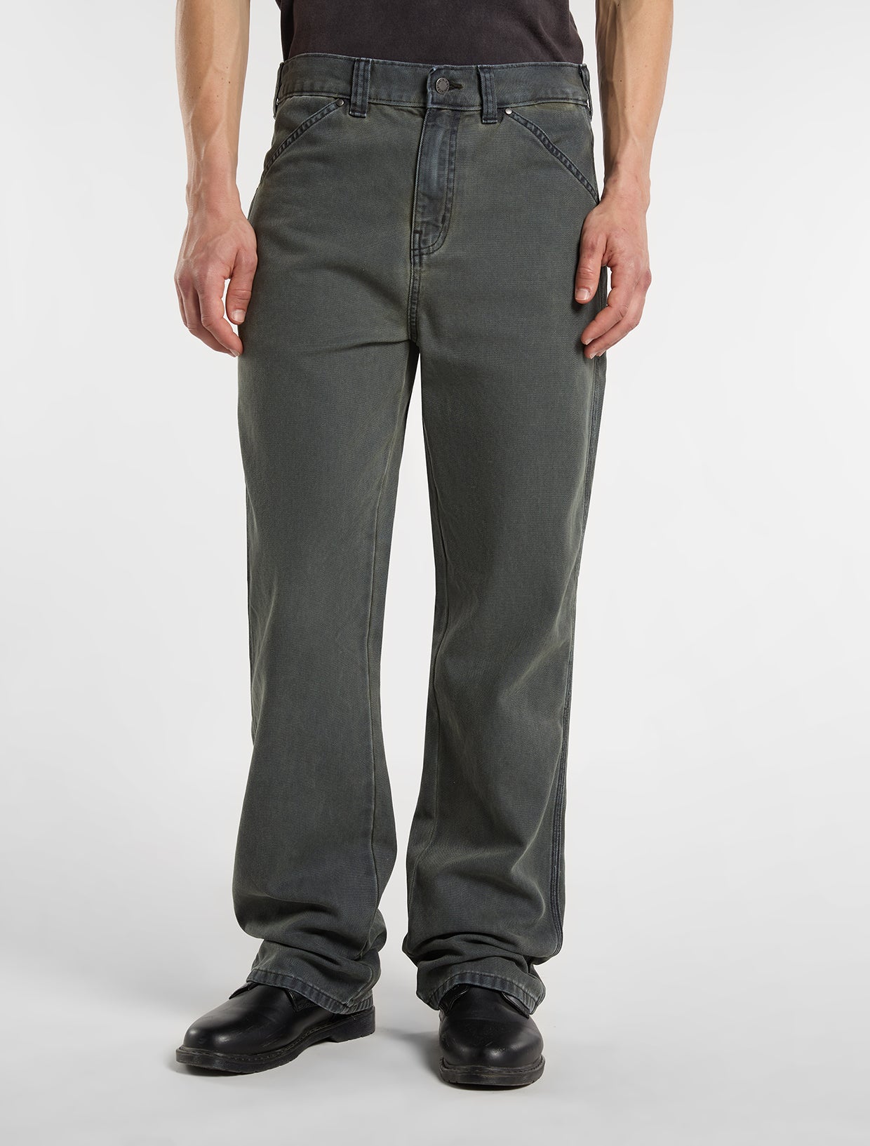 Dickies Houck loose straight canvasbukser i Deep Depths blå tone