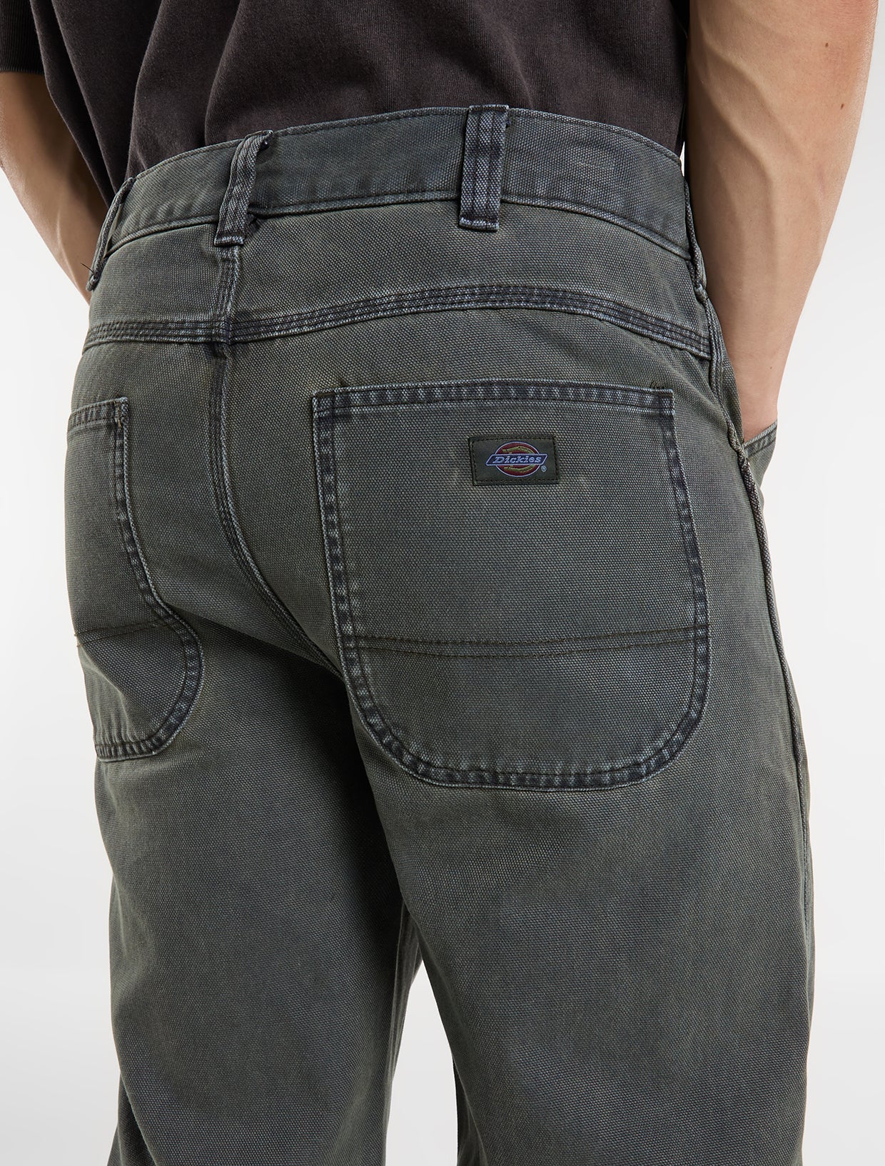 Dickies Houck loose straight canvasbukser i mørk blå Deep Depths