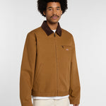 Brun Dickies 758 duckjakke med foring og lommer, slidstærkt arbejdsjakke i slidstærkt materiale.