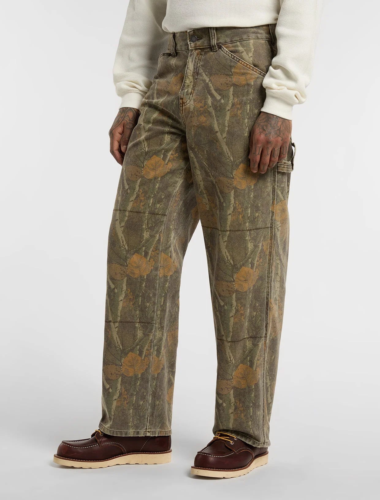 Dickies Houck løse, lige camo-canvasbukser i camouflageprint