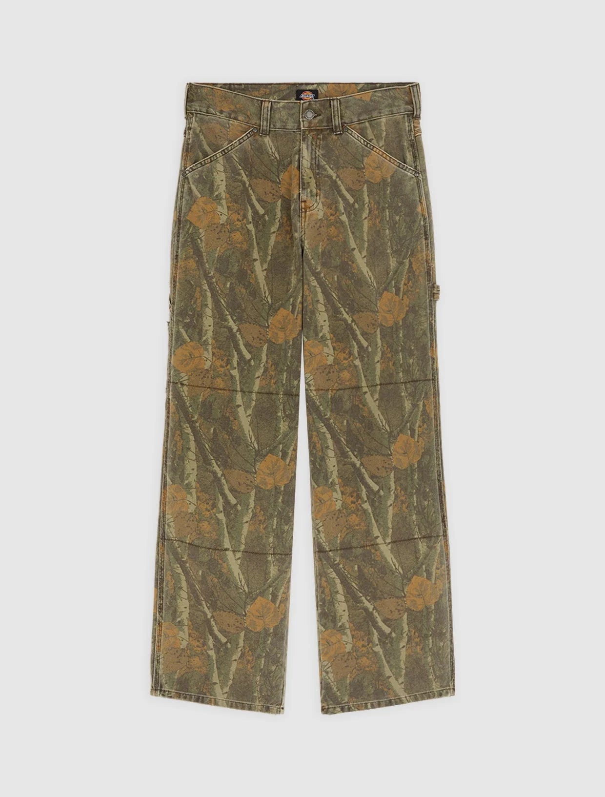 Dickies Houck løse, lige camo canvasbukser i camouflageprint