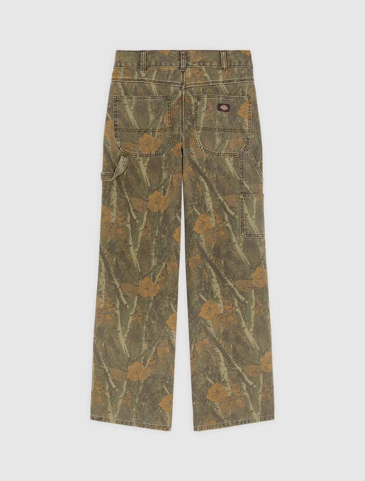 Dickies Houck loose straight bukser i camouflagemønstret canvas, set forfra