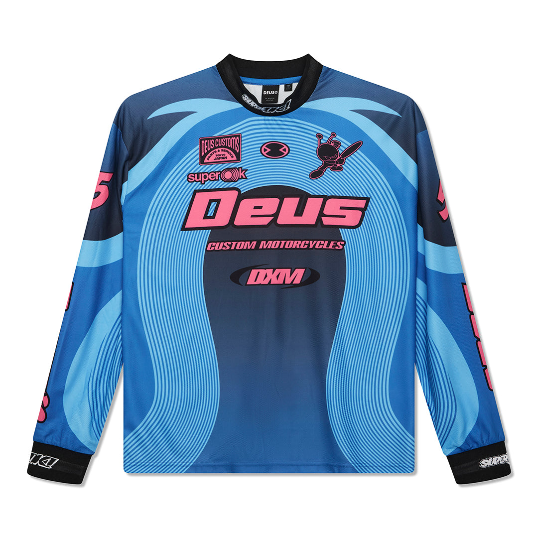 DEUS - Pledge Moto Jersey - Electric Blue - Headz Up 