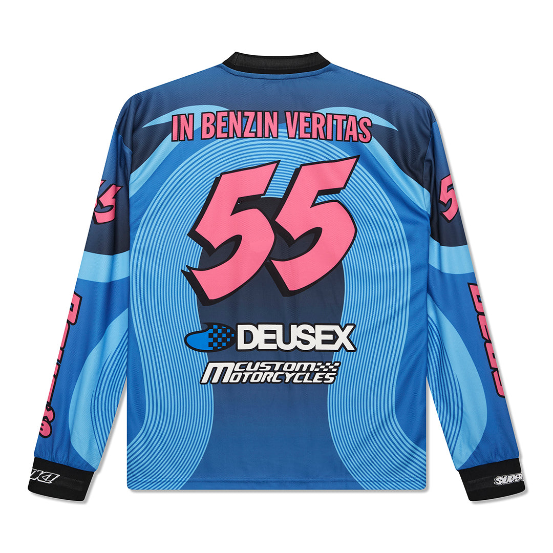 DEUS - Pledge Moto Jersey - Electric Blue - Headz Up 