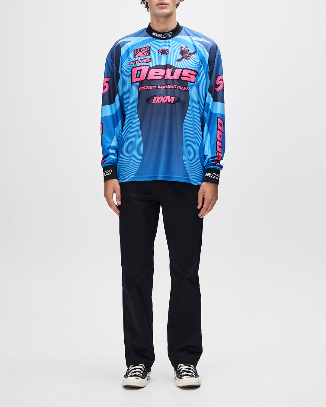 DEUS - Pledge Moto Jersey - Electric Blue - Headz Up 