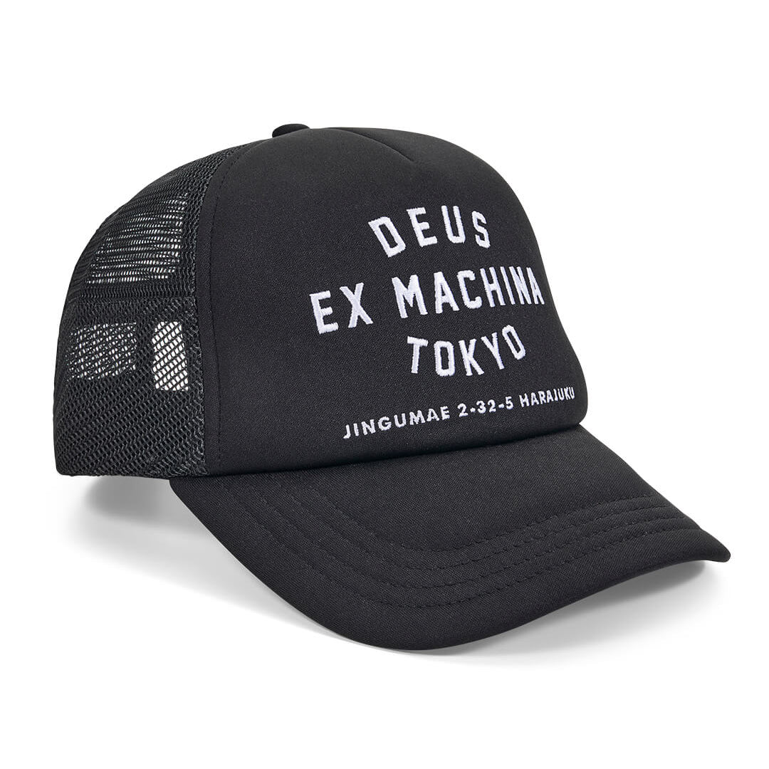 DEUS - Harajuku Address Trucker - Black - Headz Up 