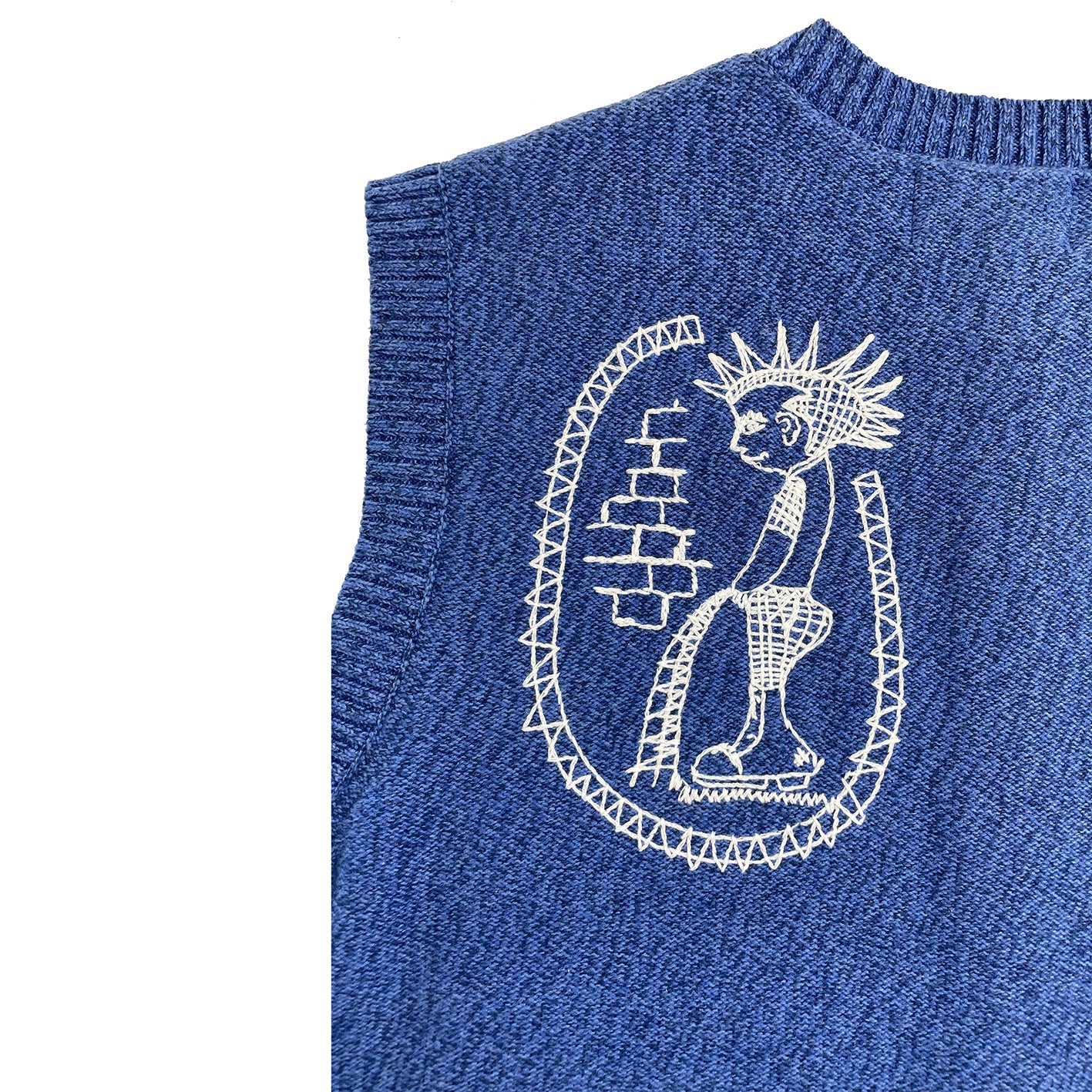 PAS DE MER - Doily Vest - Blue - Headz Up 