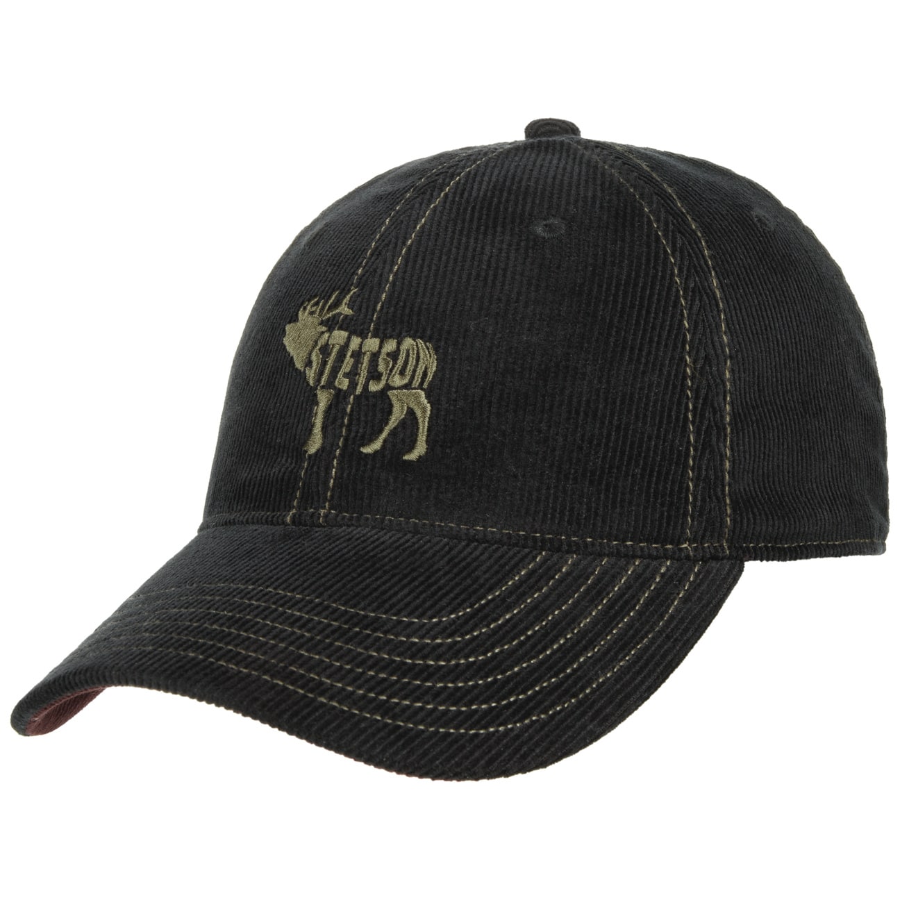 Stetson - Unstructured Baseball Cap - Deer - Black Corduroy - Headz Up 