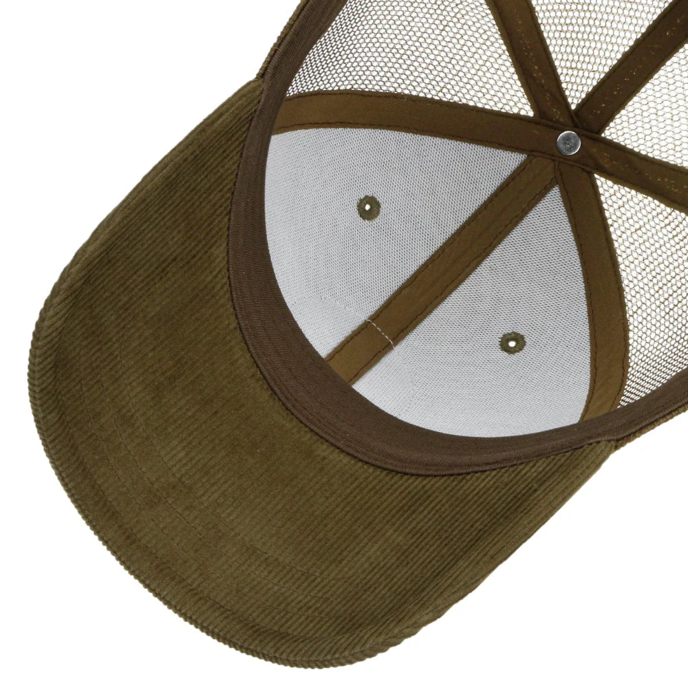 Stetson - Baseball Trucker Cap - Leather Patch - Olive - Headz Up 