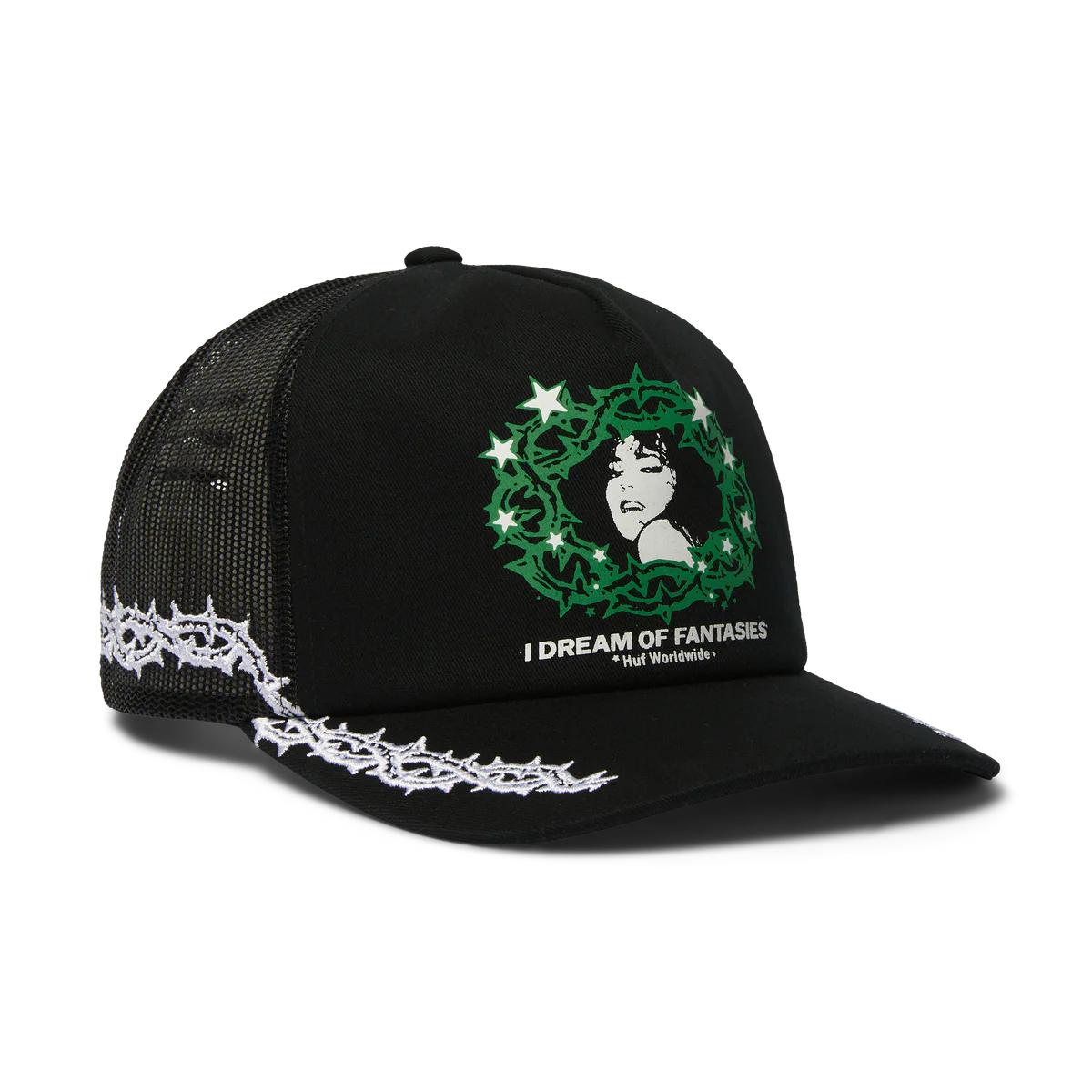 HUF - FANTASIES TRUCKER Cap - Black - Headz Up 