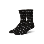 HUF - Fuck it glow sock - Black - Headz Up 