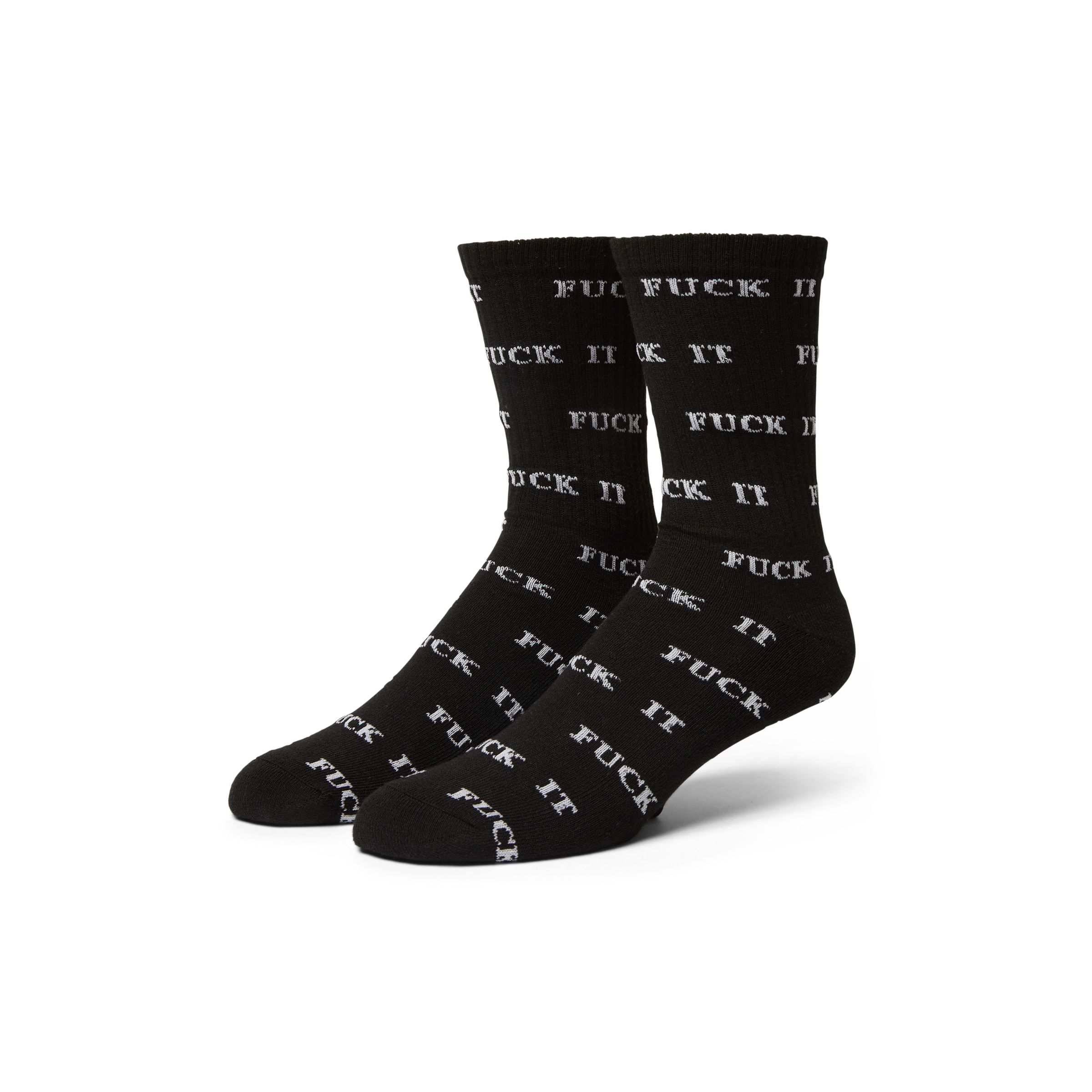 HUF - Fuck it glow sock - Black - Headz Up 