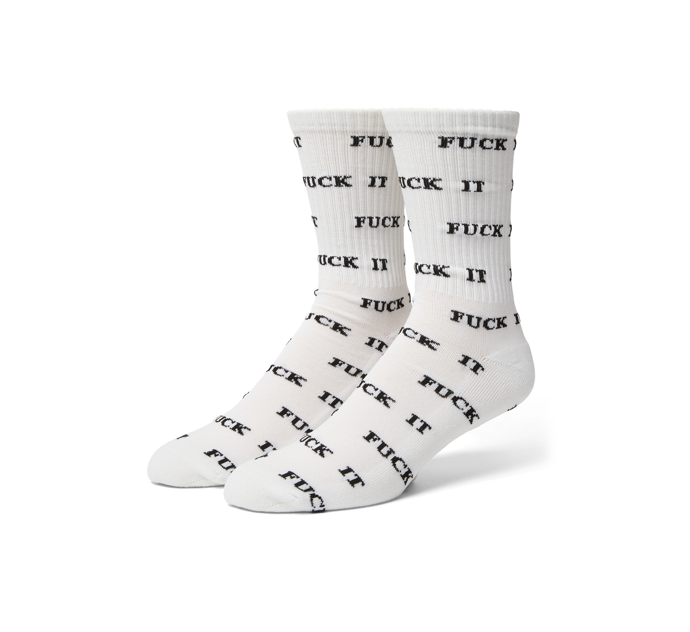 HUF - Fuck it glow sock - White - Headz Up 