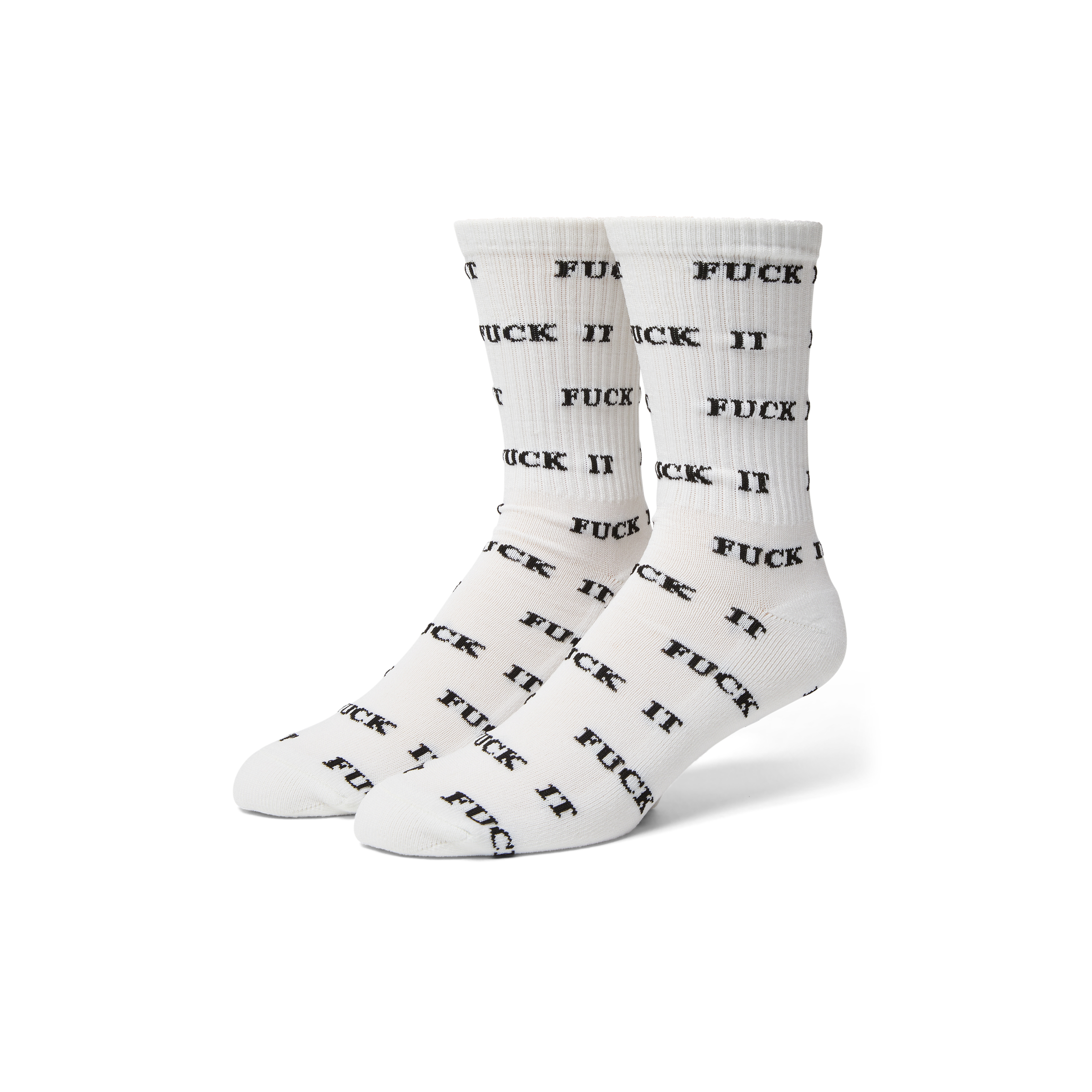 HUF - Fuck it glow sock - White - Headz Up 