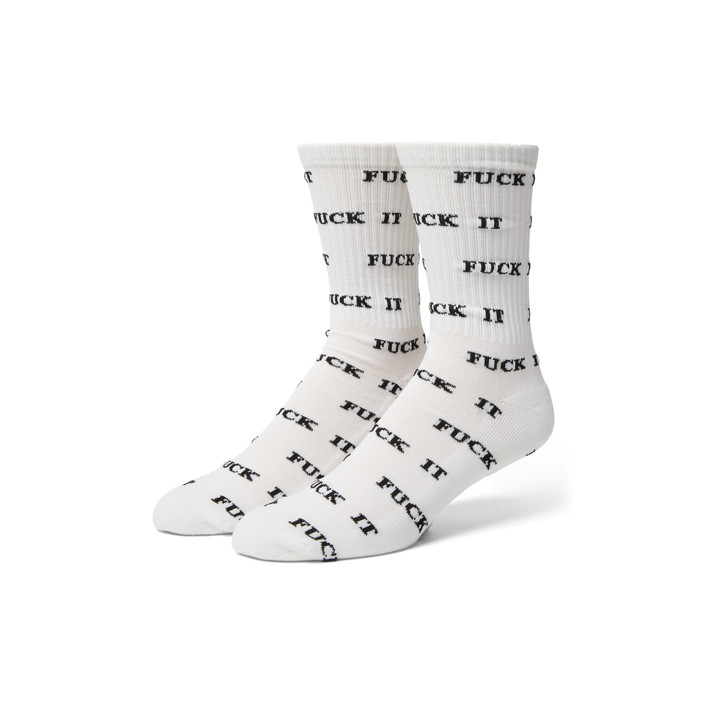 HUF - Fuck it glow sock - White