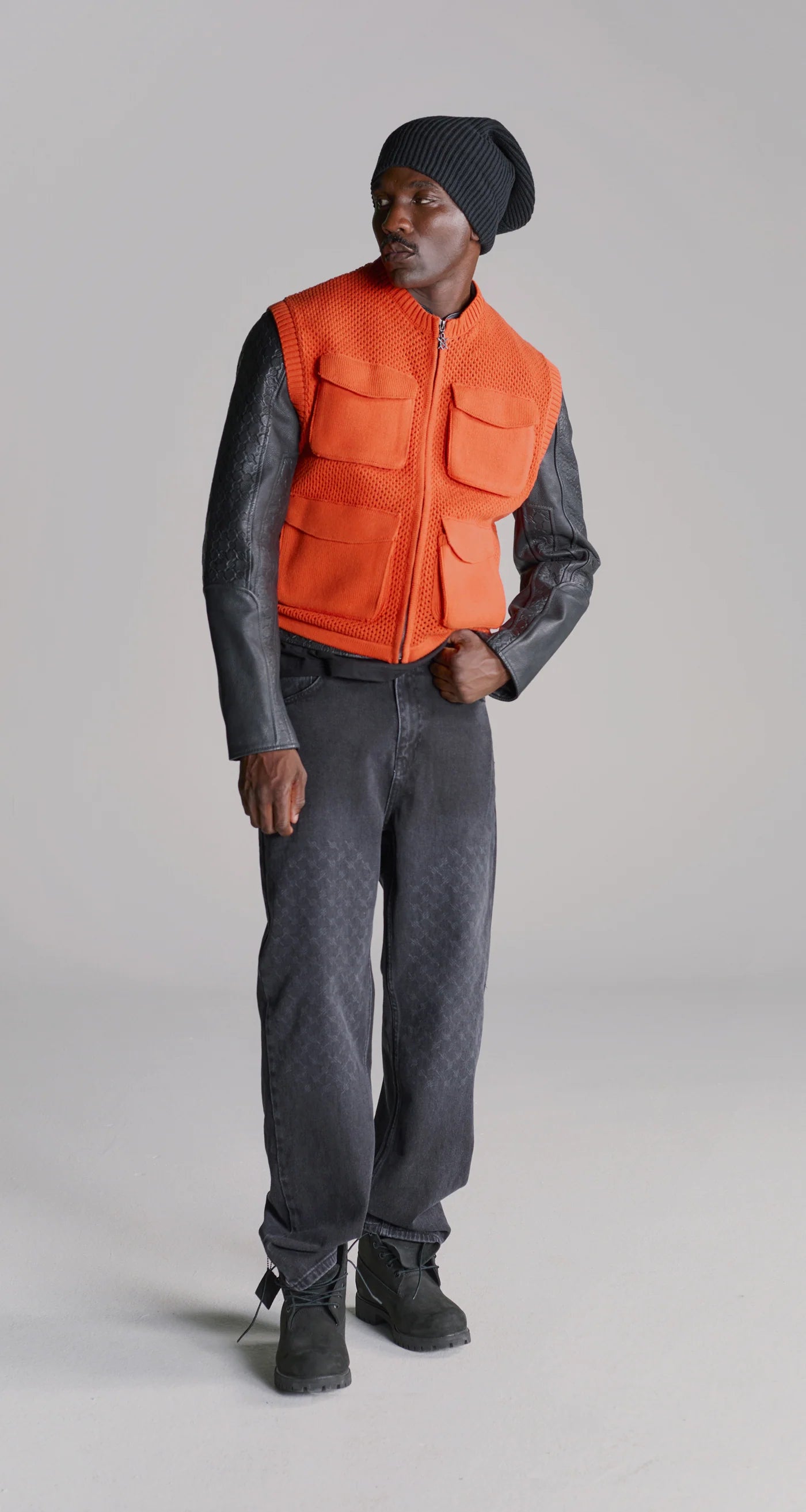 DAILY PAPER - Crochet Vest - Red Clay - Headz Up 