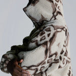 DAILY PAPER - Burned shield sherpa hoodie - White - Headz Up 