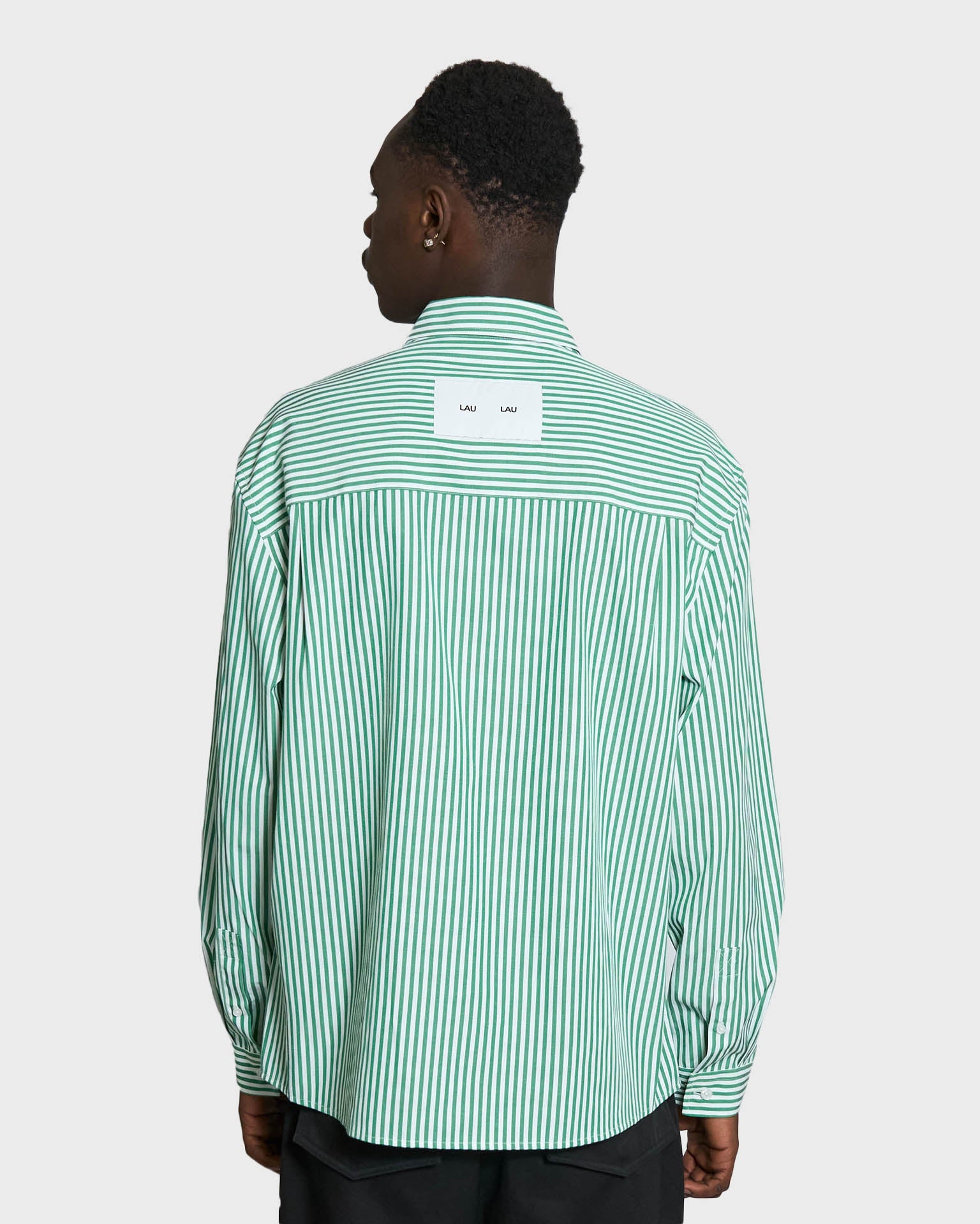 LAU LAU -  Striped Shirt - Green/White - Headz Up 