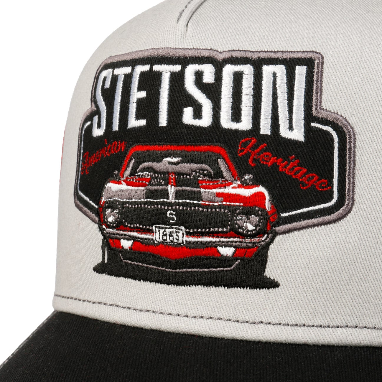 Stetson - Garage American Heritage Trucker Cap - Grey/Black/Red - Headz Up 