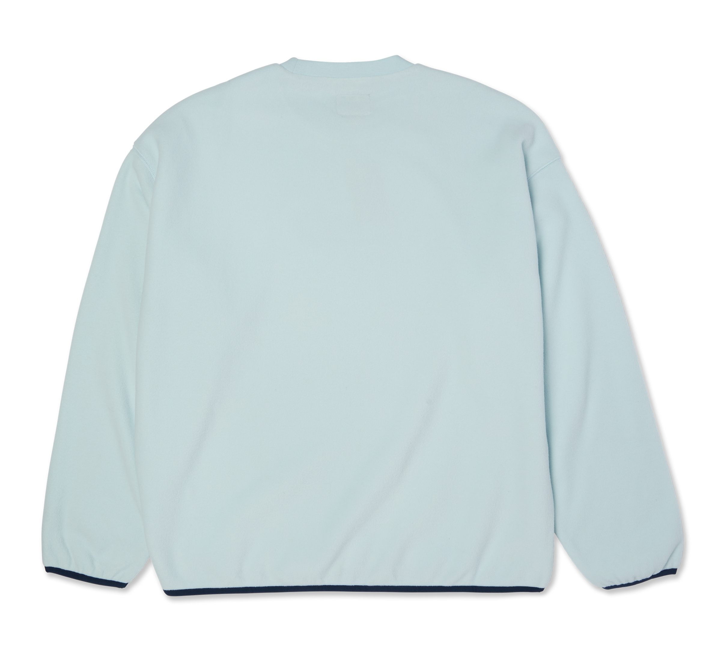 HUF H Dot Polar Fleece Crewneck i himmelblå med rund hals og blød fleece, casual sweatshirt til mænd