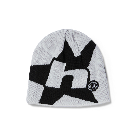 HUF - H Star Skull Beanie - White