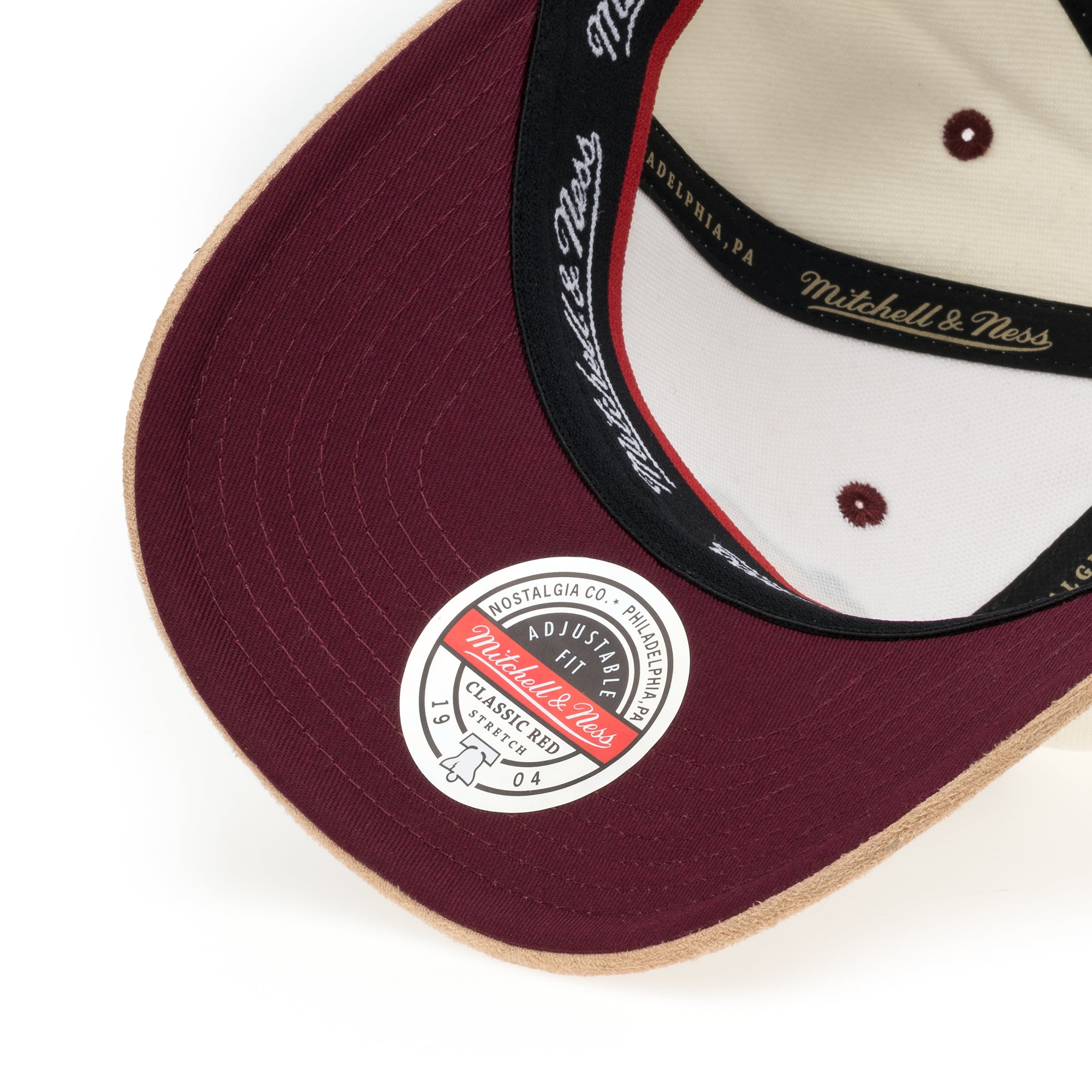 Mitchell & Ness - Cardinal Classic Red Snapback - Chicago Bulls - Cream Suede/Maroon UV - Headz Up 