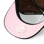 Mitchell & Ness - Brown Black Pink Snapback - Chicago Bulls - Brown - Headz Up 