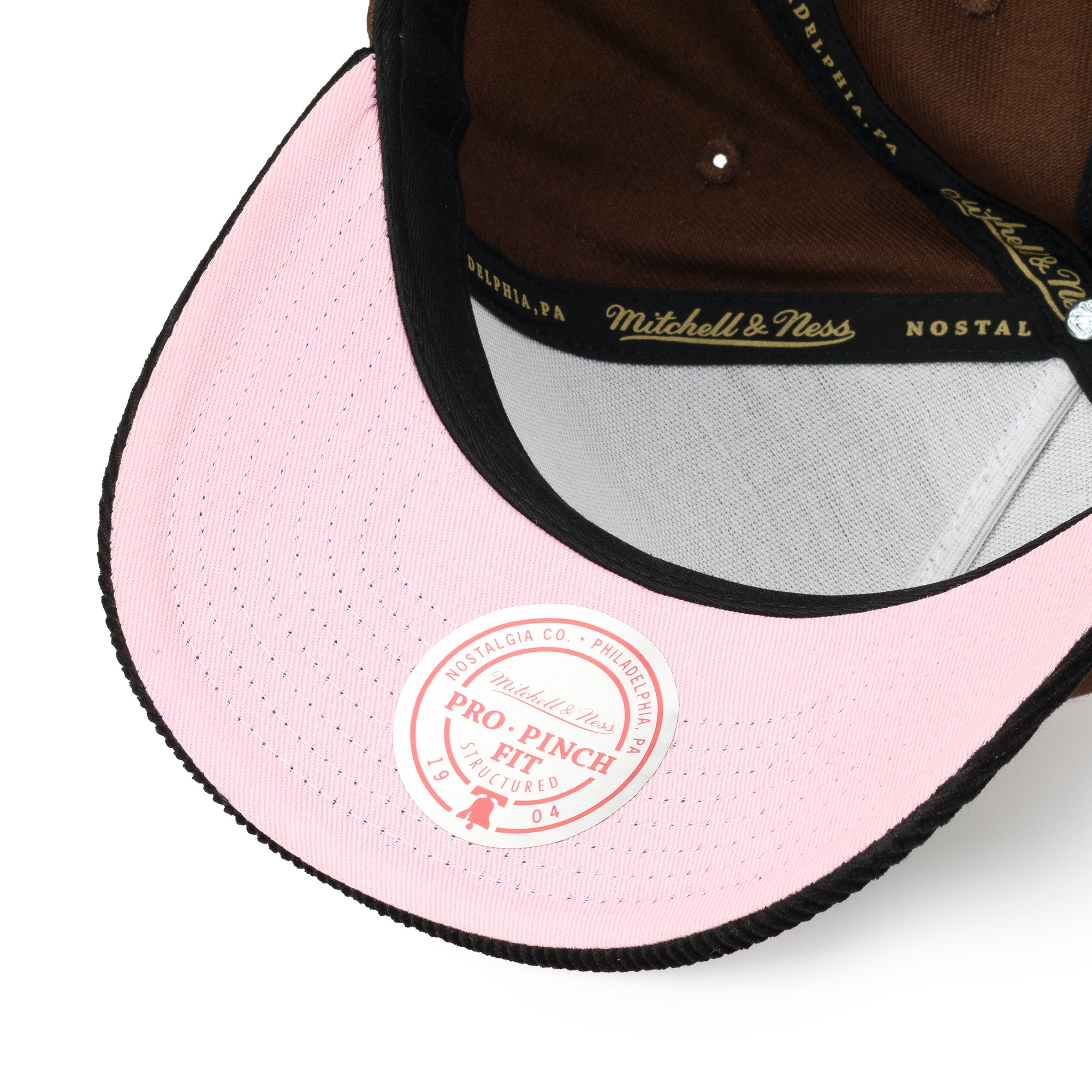 Mitchell & Ness - Brown Black Pink Snapback - New York Knicks - Brown - Headz Up 