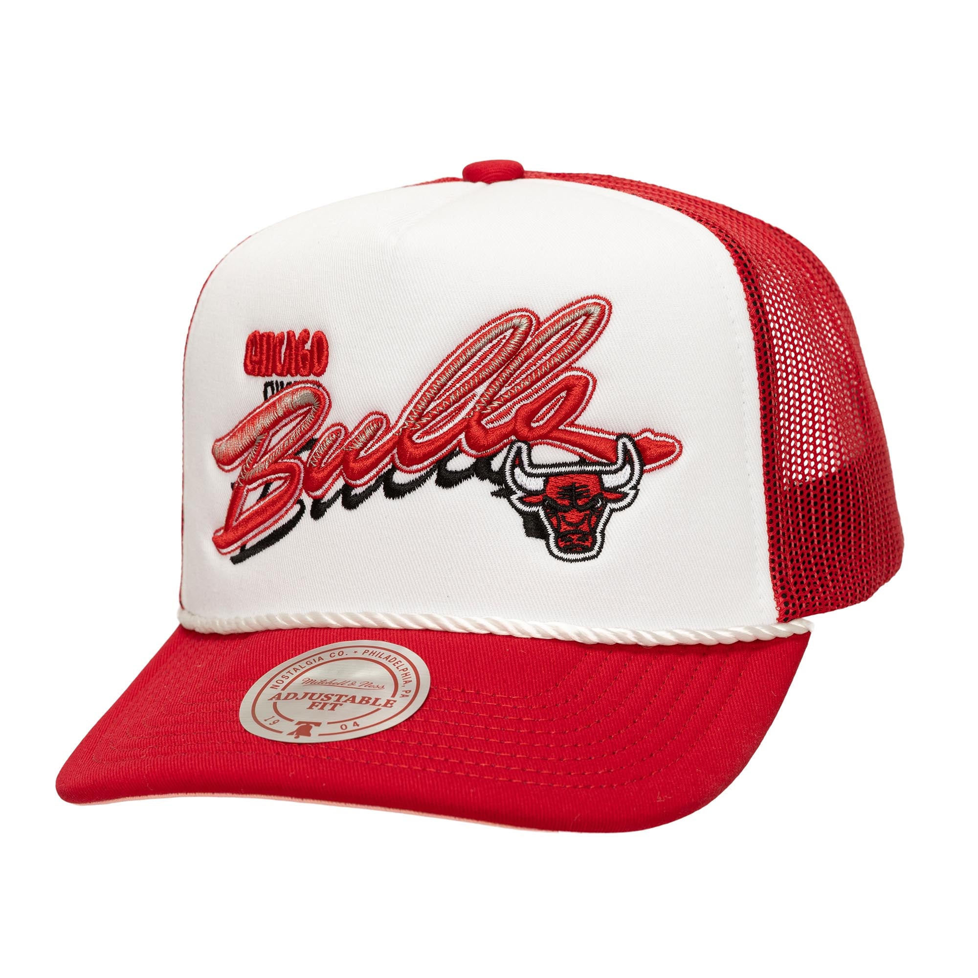 Mitchell & Ness - NBA Shadow Drop Trucker Cap - Chicago Bulls - Red - Headz Up 