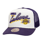 Mitchell & Ness - NBA Shadow Drop Trucker Cap - Los Angeles Lakers - Purple - Headz Up 