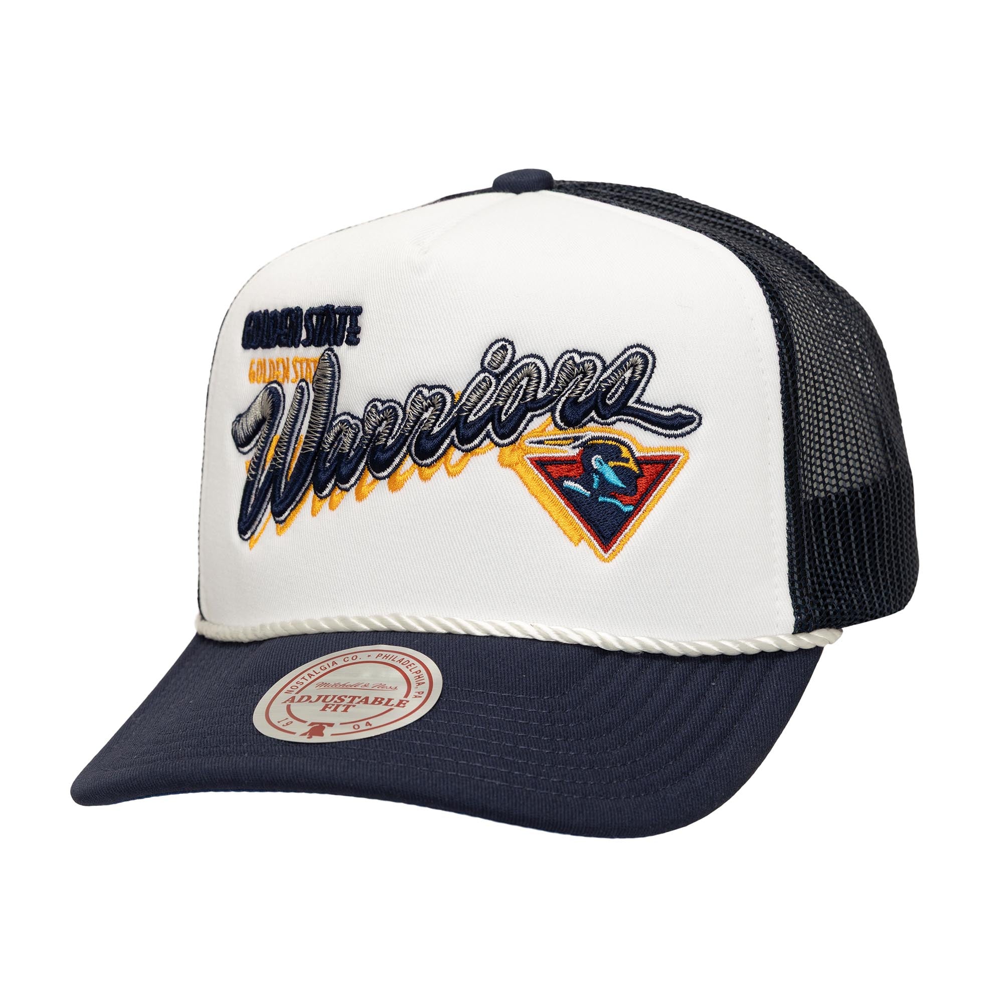 Mitchell & Ness - NBA Shadow Drop Trucker Cap - Golden State Warriors - Navy - Headz Up 