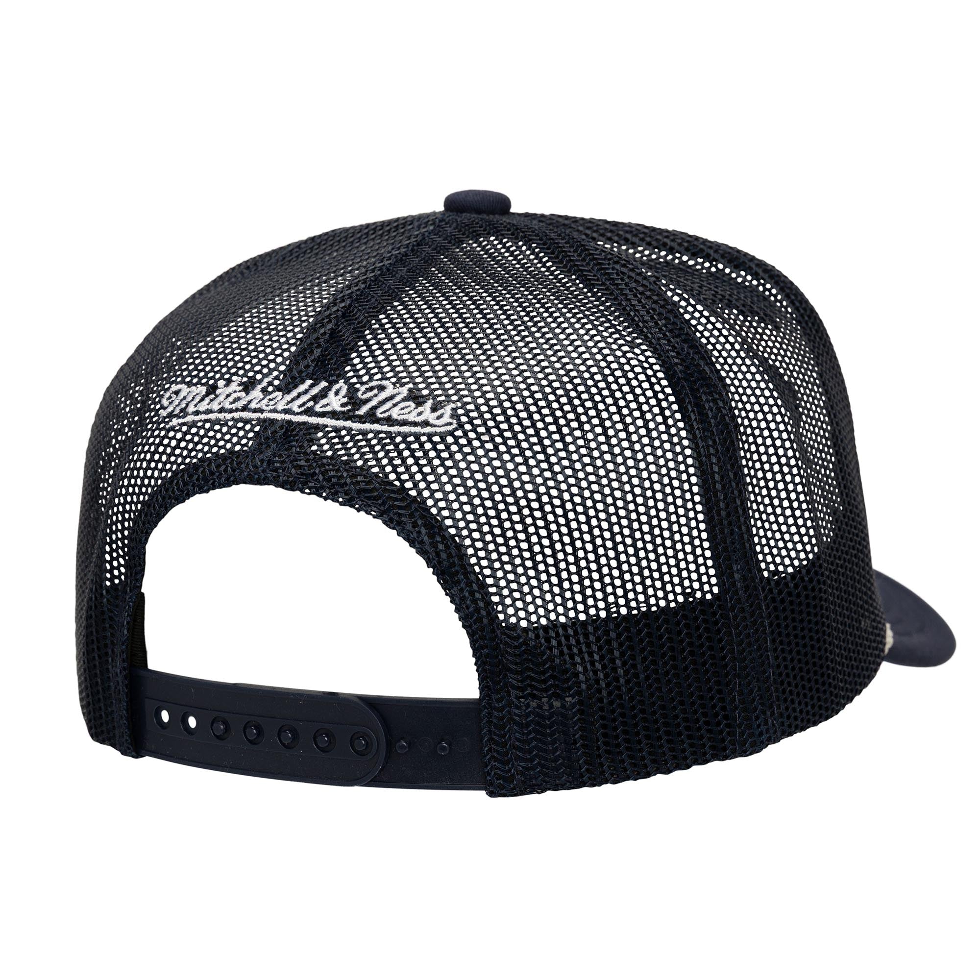 Mitchell & Ness - NBA Shadow Drop Trucker Cap - Golden State Warriors - Navy - Headz Up 