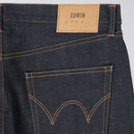 EDWIN Regular Tapered jeans i uvasket blå denim, set forfra