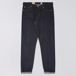 EDWIN Regular Tapered jeans i uvasket blå denim set forfra