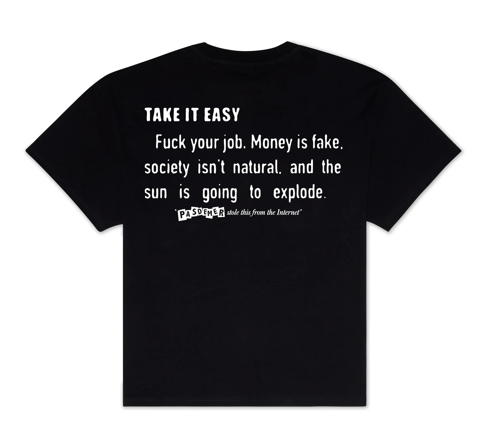 PAS DE MER - Internet quotes T-shirt - Black - Headz Up 
