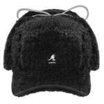 Kangol - Faux Shearling Utility Flap Cap - Black - Headz Up 